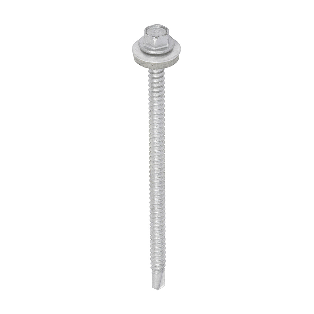 TIMCO Self-Drilling Light Section Screws Exterior Silver with EPDM Washer - 5.5 x 100 - Image