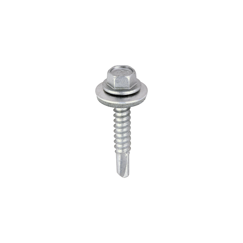 TIMCO Self-Drilling Light Section Screws Exterior Silver with EPDM Washer - 5.5 x 32 - Image