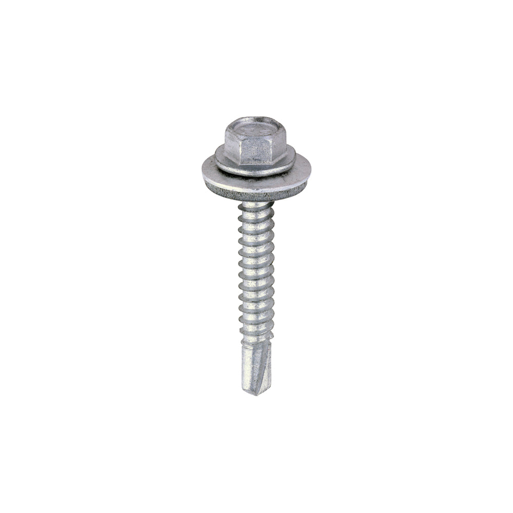 TIMCO Self-Drilling Light Section Screws Exterior Silver with EPDM Washer - 5.5 x 38 - Image