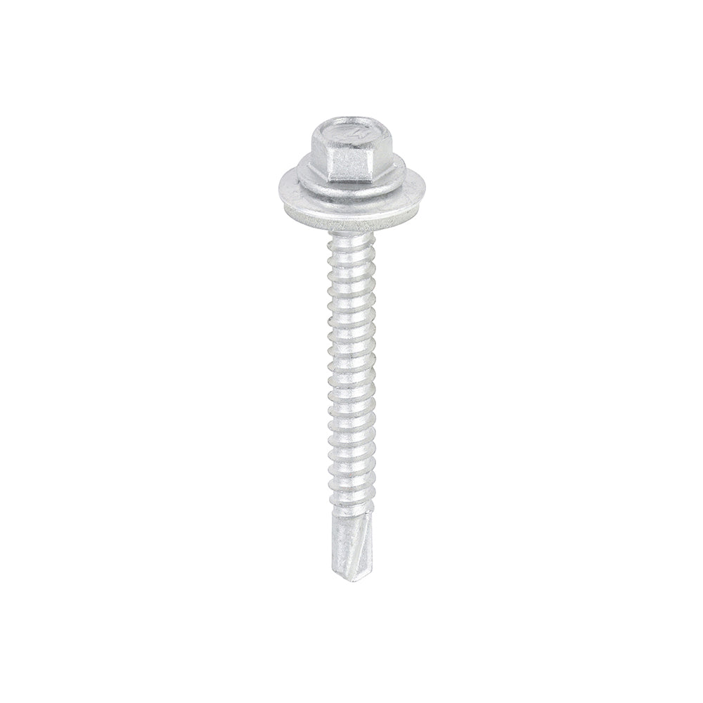 TIMCO Self-Drilling Light Section Screws Exterior Silver with EPDM Washer - 5.5 x 50 - Image