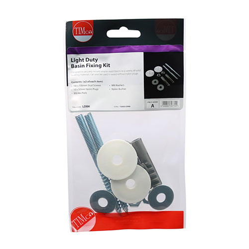 TIMCO Basin Fixing Kit Light Duty - Light Duty Kit - Image