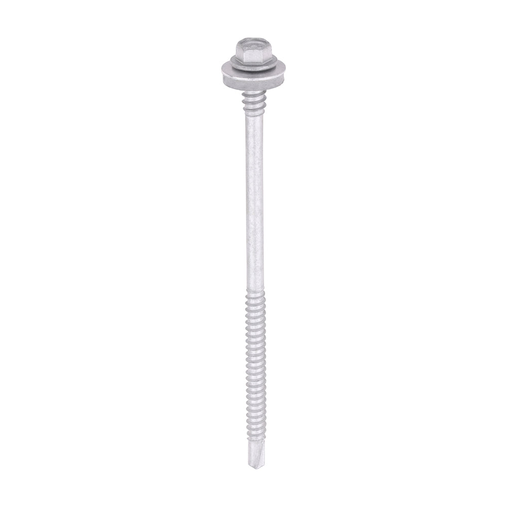 TIMCO Self-Drilling Light Section Composite Panel Screws Exterior Silver with EPDM Washer - 5.5/6.3 x 115 - Image