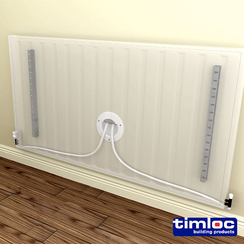 Timloc Rad-Seal Radiator Pipe Guide and Seal White - 140mm - Image