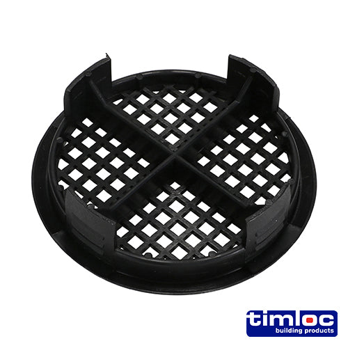 Timloc Push-in Soffit Vent Black - 70mm - Image