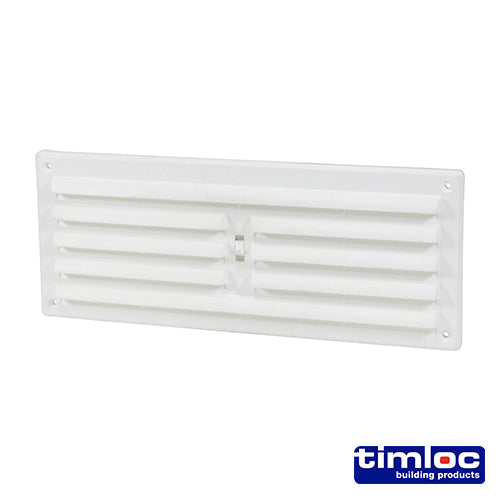 Timloc Internal Plastic Hit and Miss Louvre Grille Vent White - 260 x 104mm - Image