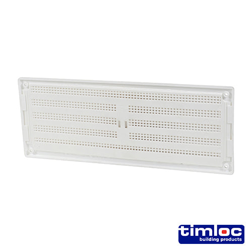Timloc Internal Plastic Hit and Miss Louvre Grille Vent White - 260 x 104mm - Image