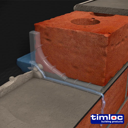 Timloc Invisiweep Wall Weep Clear - 65 x 10 x 102mm - Image