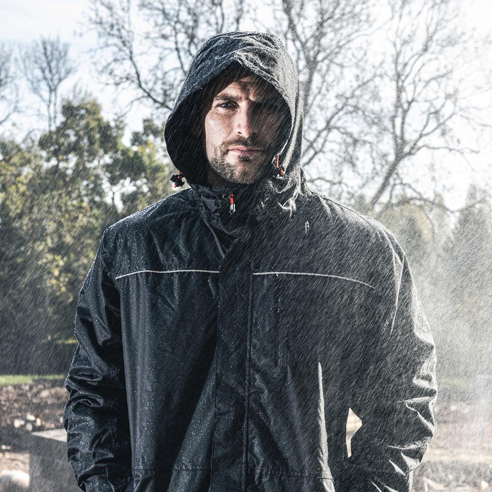 TIMCO Waterproof Lined Rain Jacket - Black - Large - Image