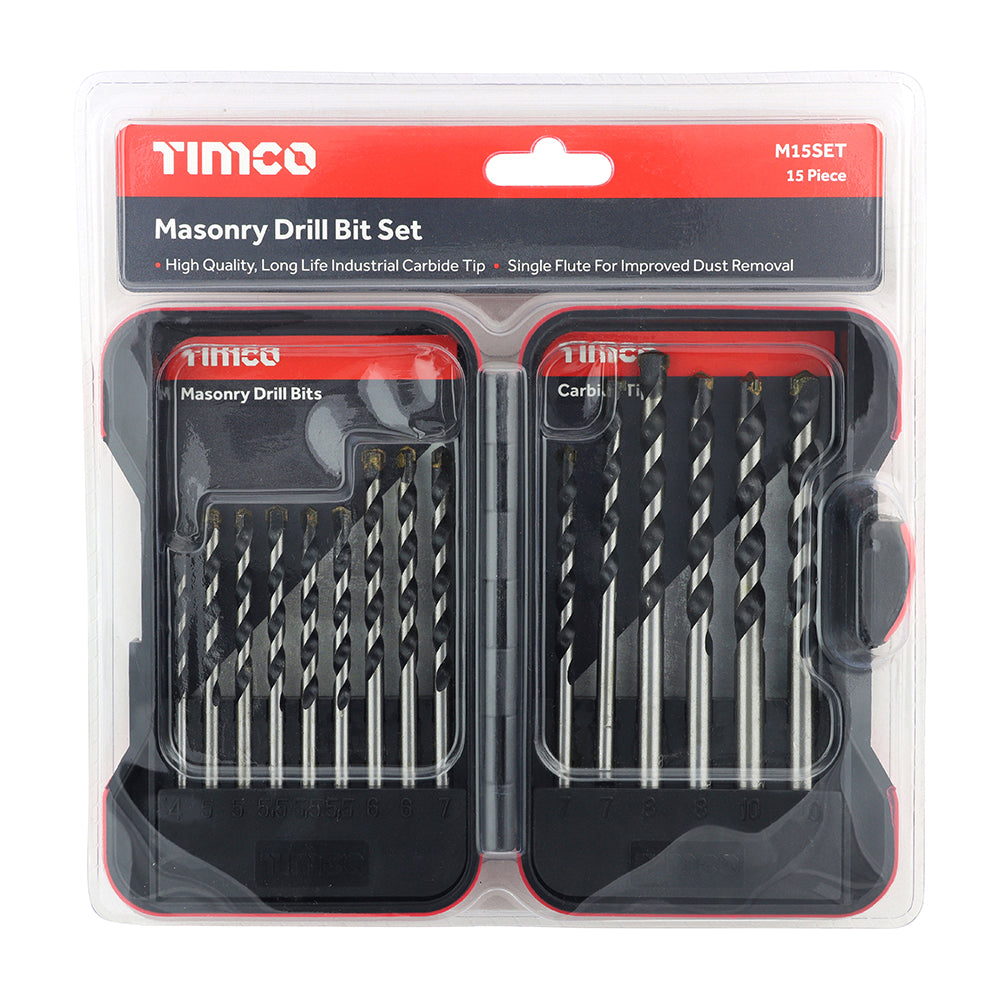 TIMCO Masonry Drill Bit Set - 15pc - Image