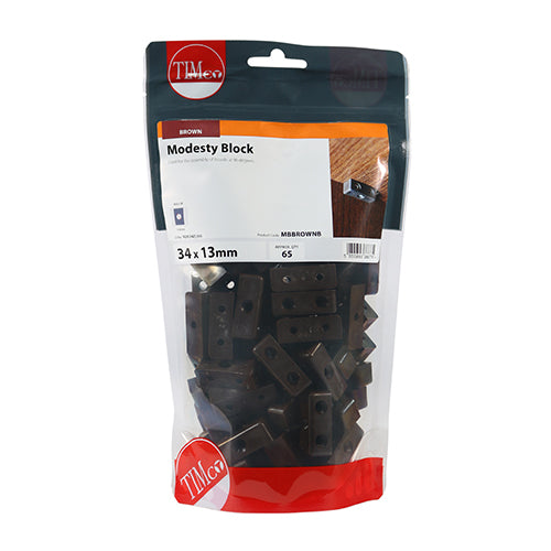 TIMCO Modesty Blocks Brown - 34 x 13 x 13 - Image