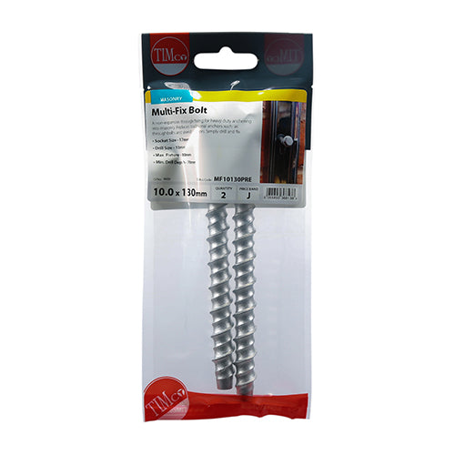 TIMCO Multi-Fix Bolts Hex Head Exterior Silver - 10.0 x 130 - Image
