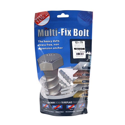 TIMCO Multi-Fix Bolts Hex Head Exterior Silver - 12.0 x 75 - Image