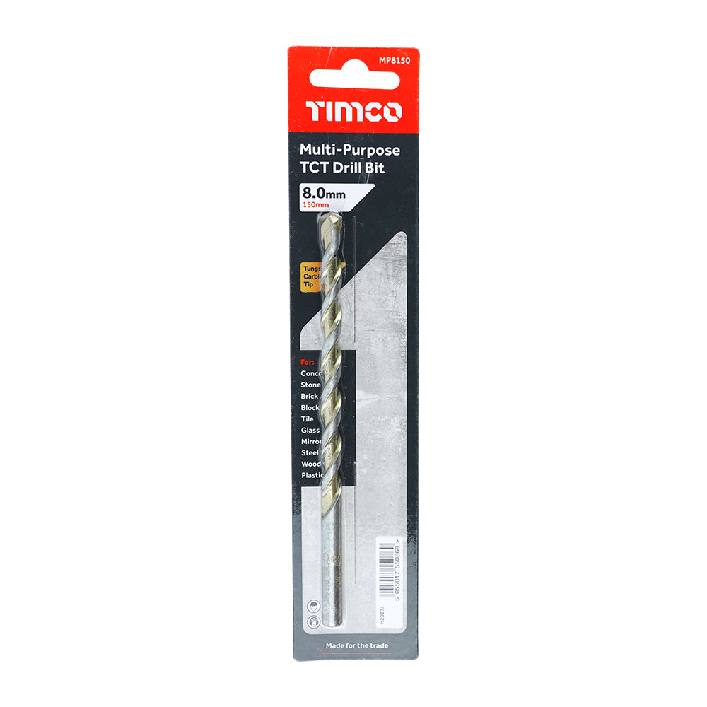 TIMCO TCT Multi-Purpose Drill Bits - 8.0 x 150 - Image