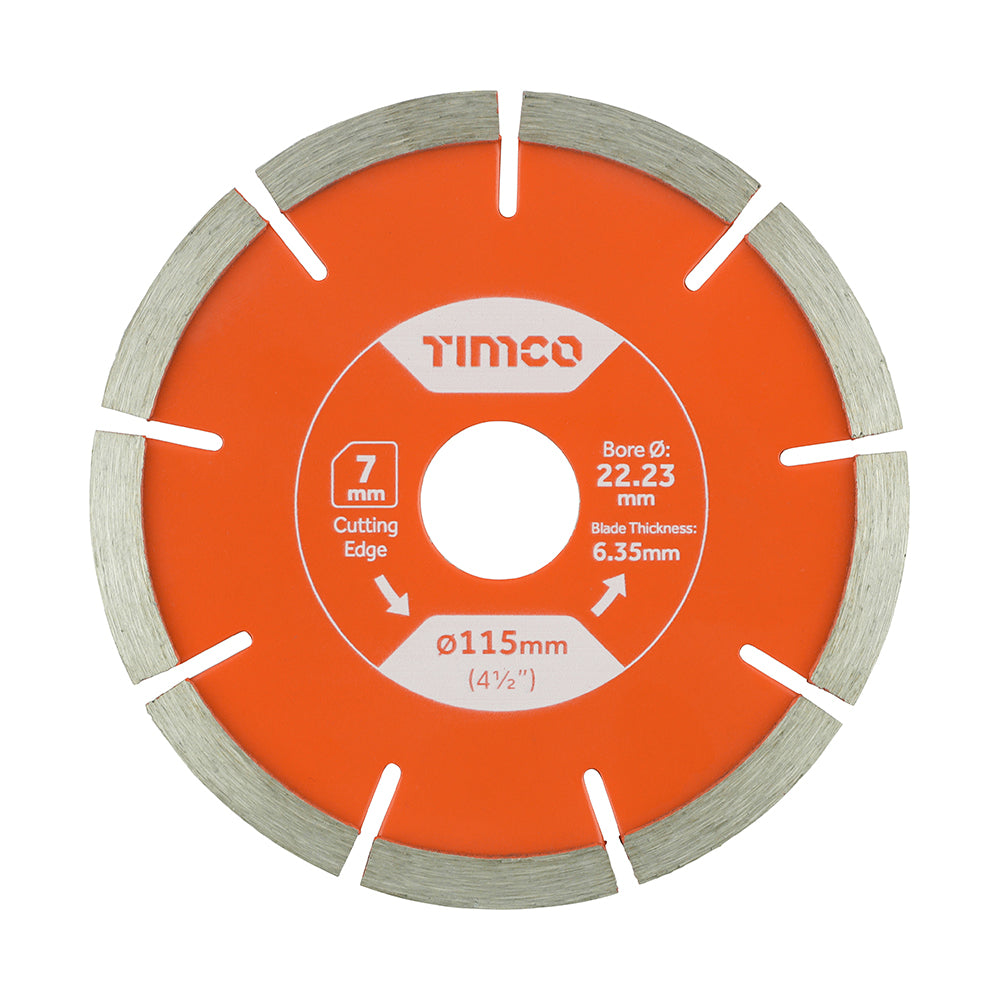 TIMCO General Purpose Mortar Raking Diamond Blade - 115 x 22.2 - Image