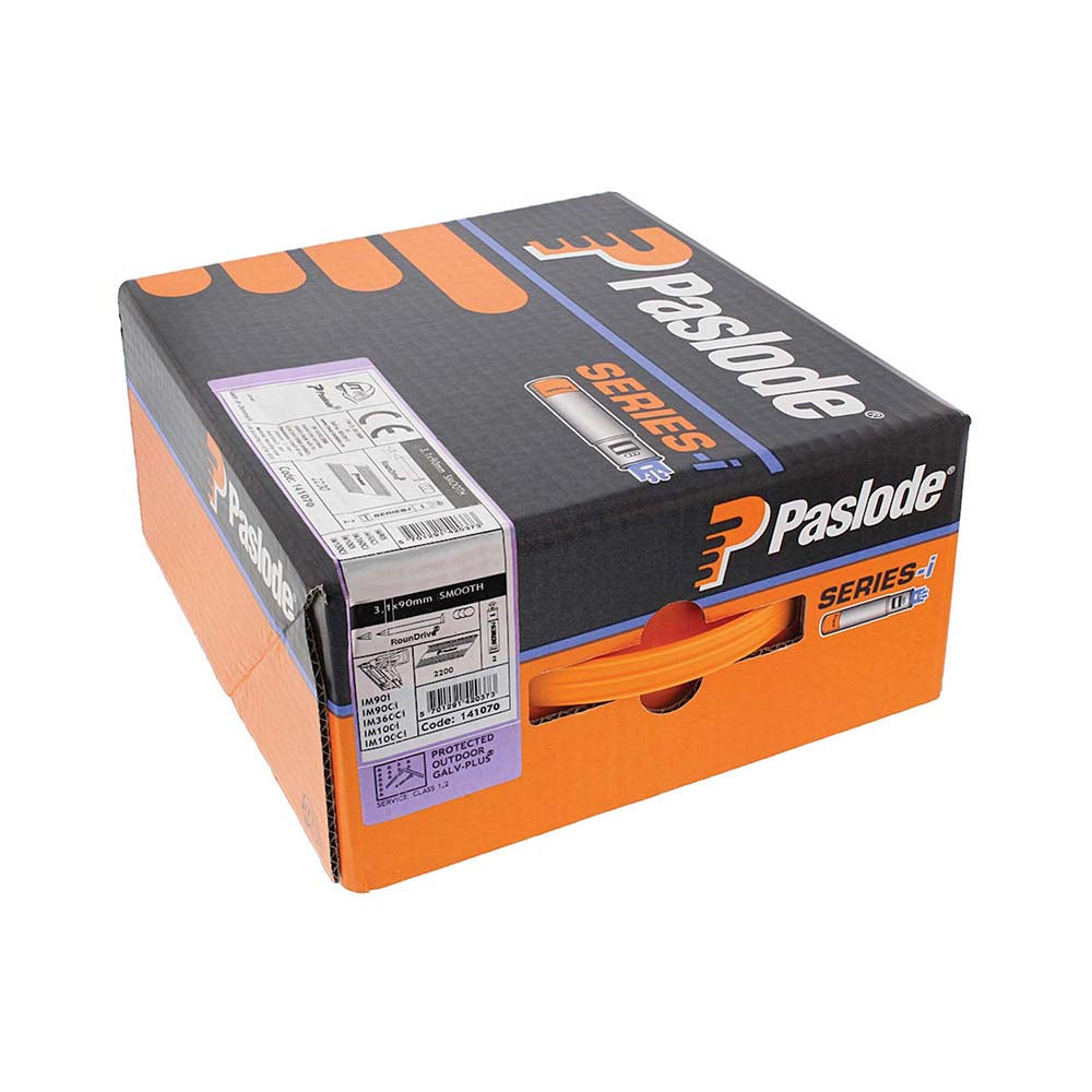 Paslode IM360Ci Nails & Fuel Cells Trade Pack Plain Shank Galvanised + - 3.1 x 90/2CFC - Image