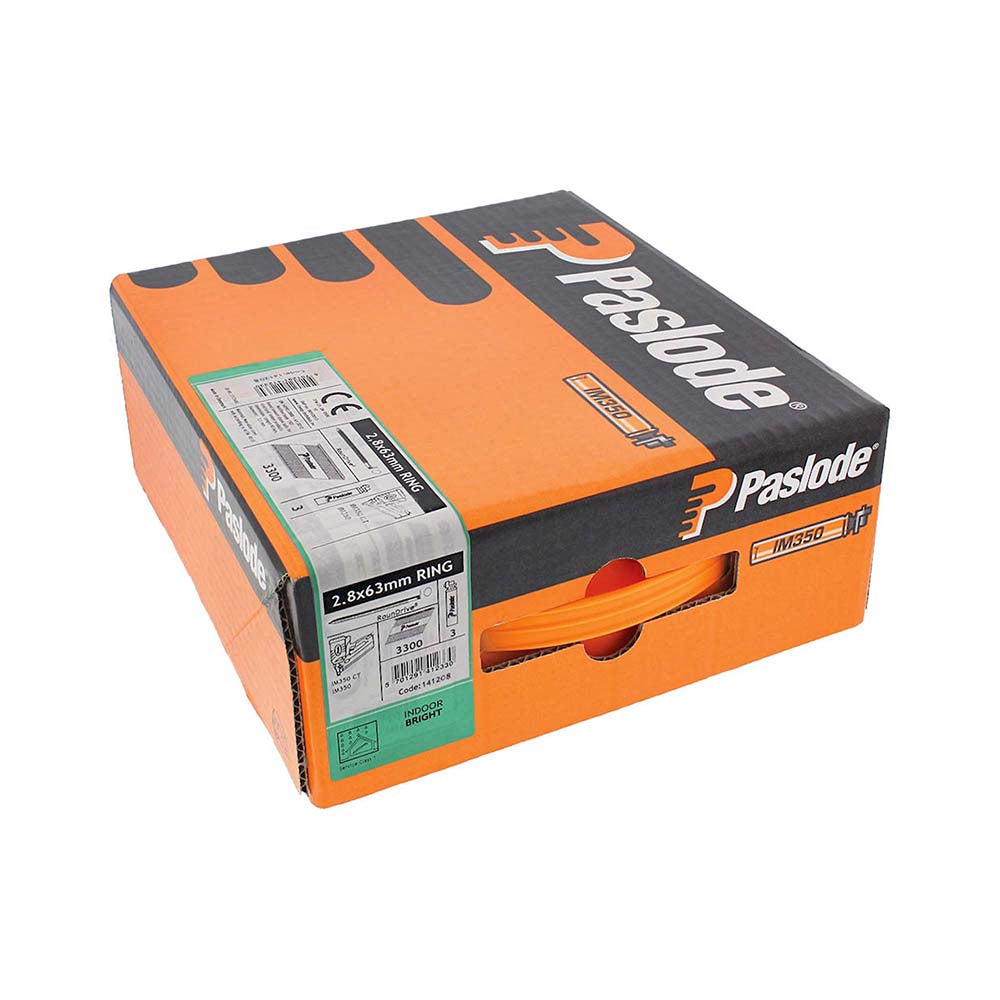 Paslode IM350+ Nails & Fuel Cells Trade Pack Ring Shank Bright - 2.8 x 63/3CFC - Image
