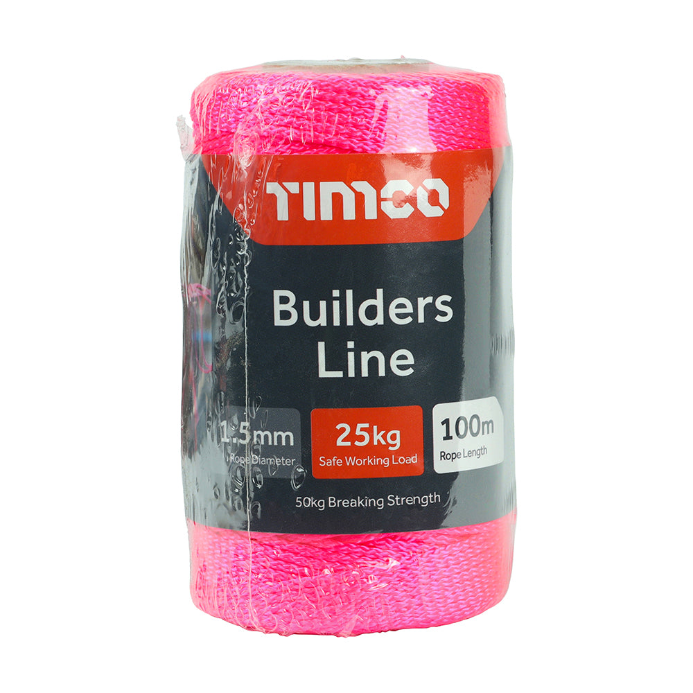 TIMCO Nylon Builders Line Pink - 1.5mm x 100m - Image