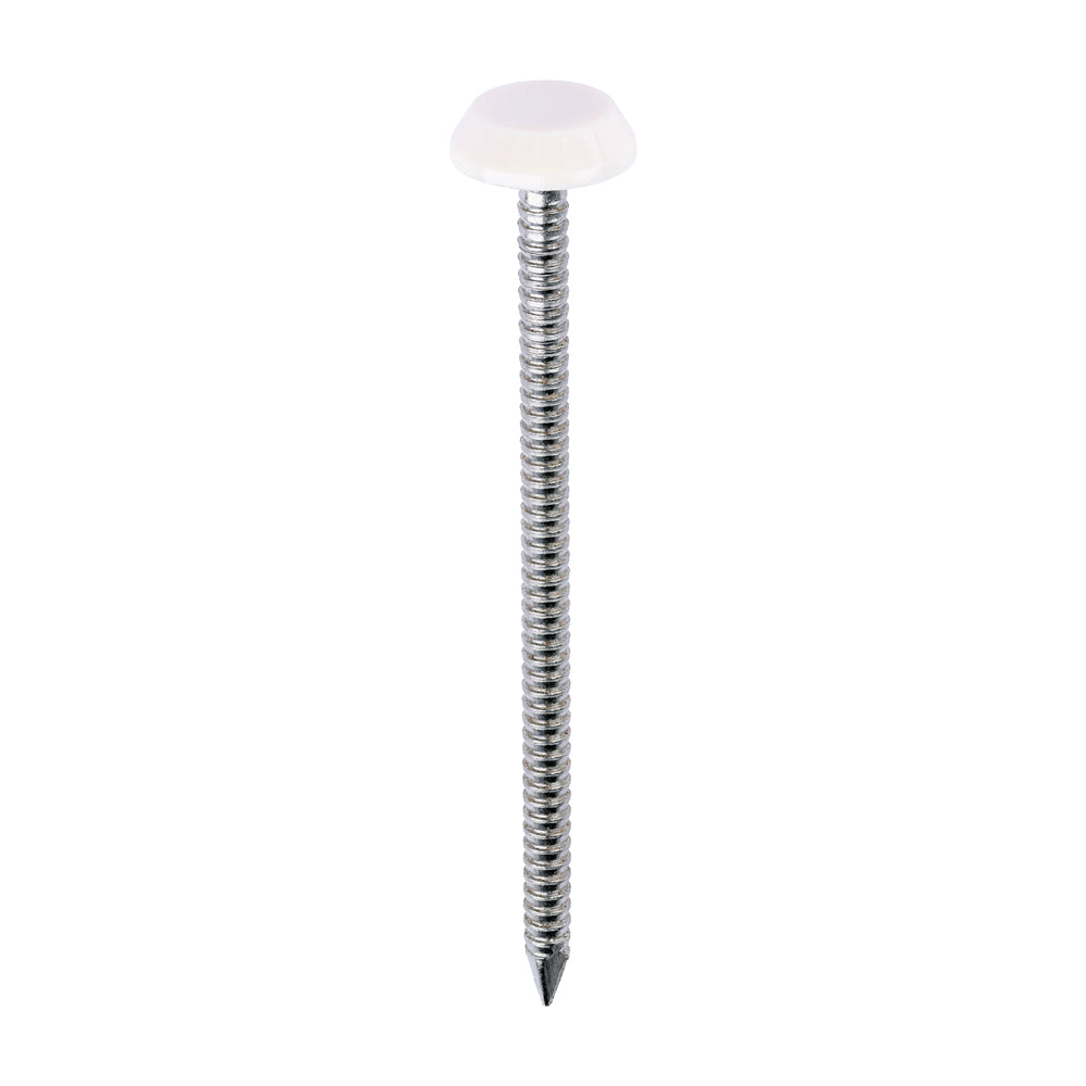TIMCO Polymer Headed Nails A4 Stainless Steel Cream - 65mm - Image