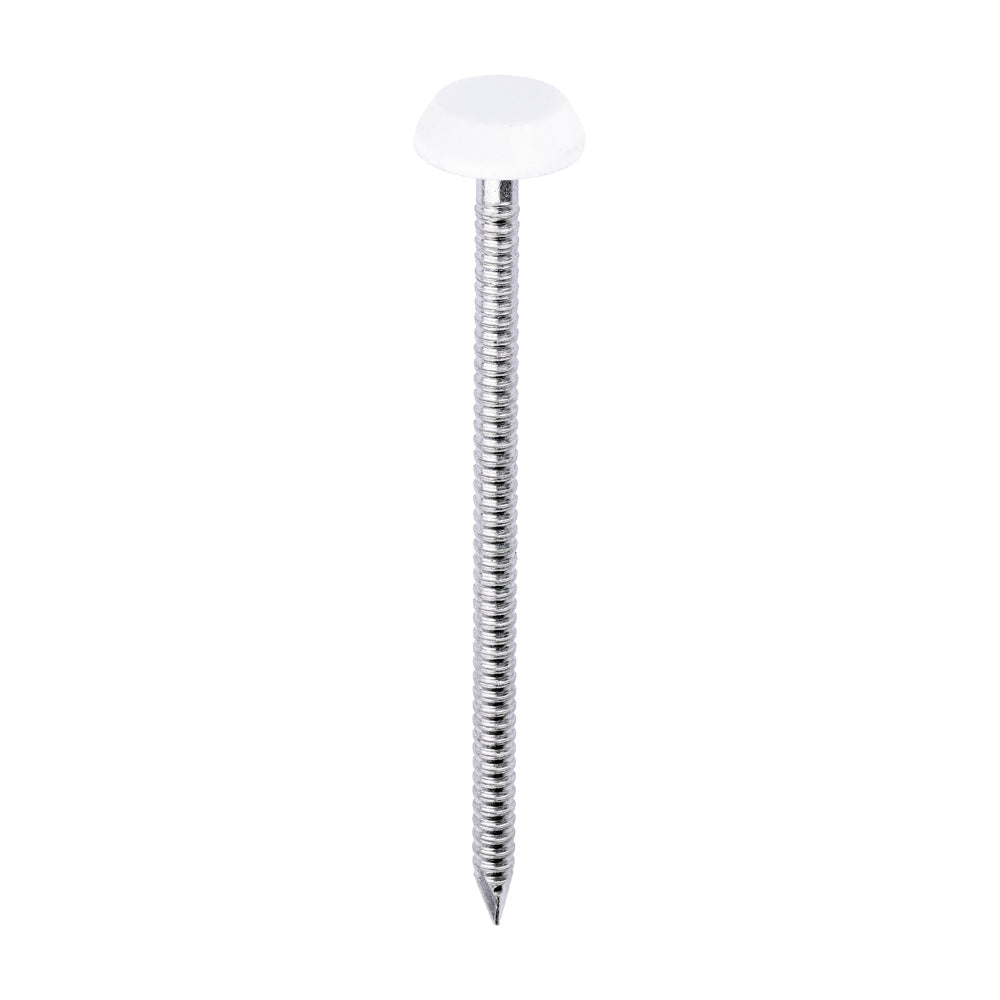 TIMCO Polymer Headed Nails A4 Stainless Steel White - 65mm - Image