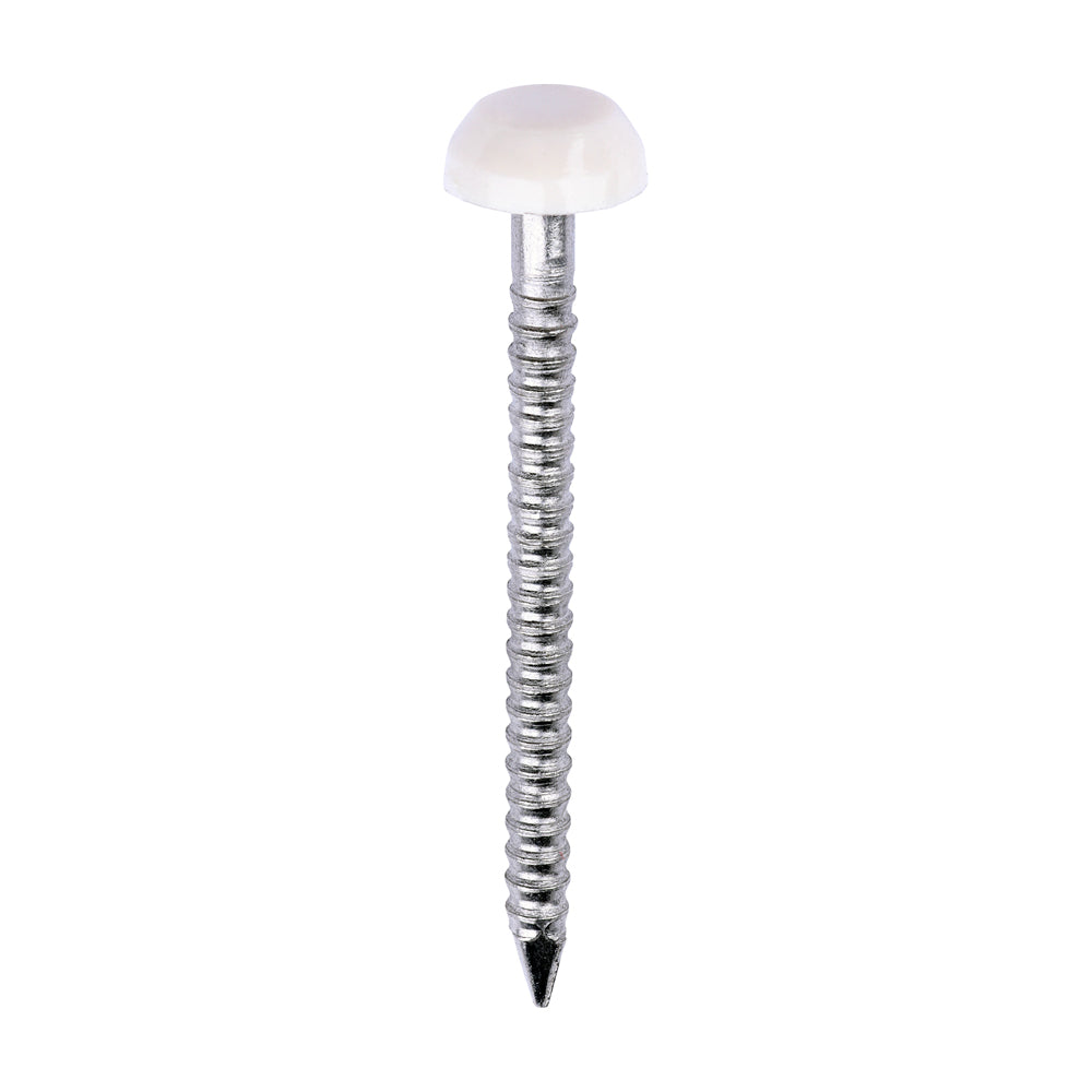 TIMCO Polymer Headed Pins A4 Stainless Steel Cream - 30mm - Image