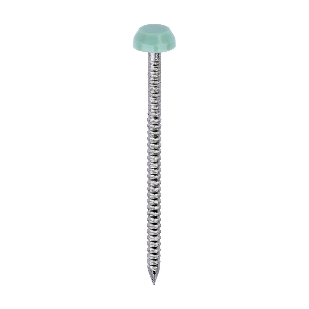TIMCO Polymer Headed Pins A4 Stainless Steel Chartwell Green - 40mm - Image