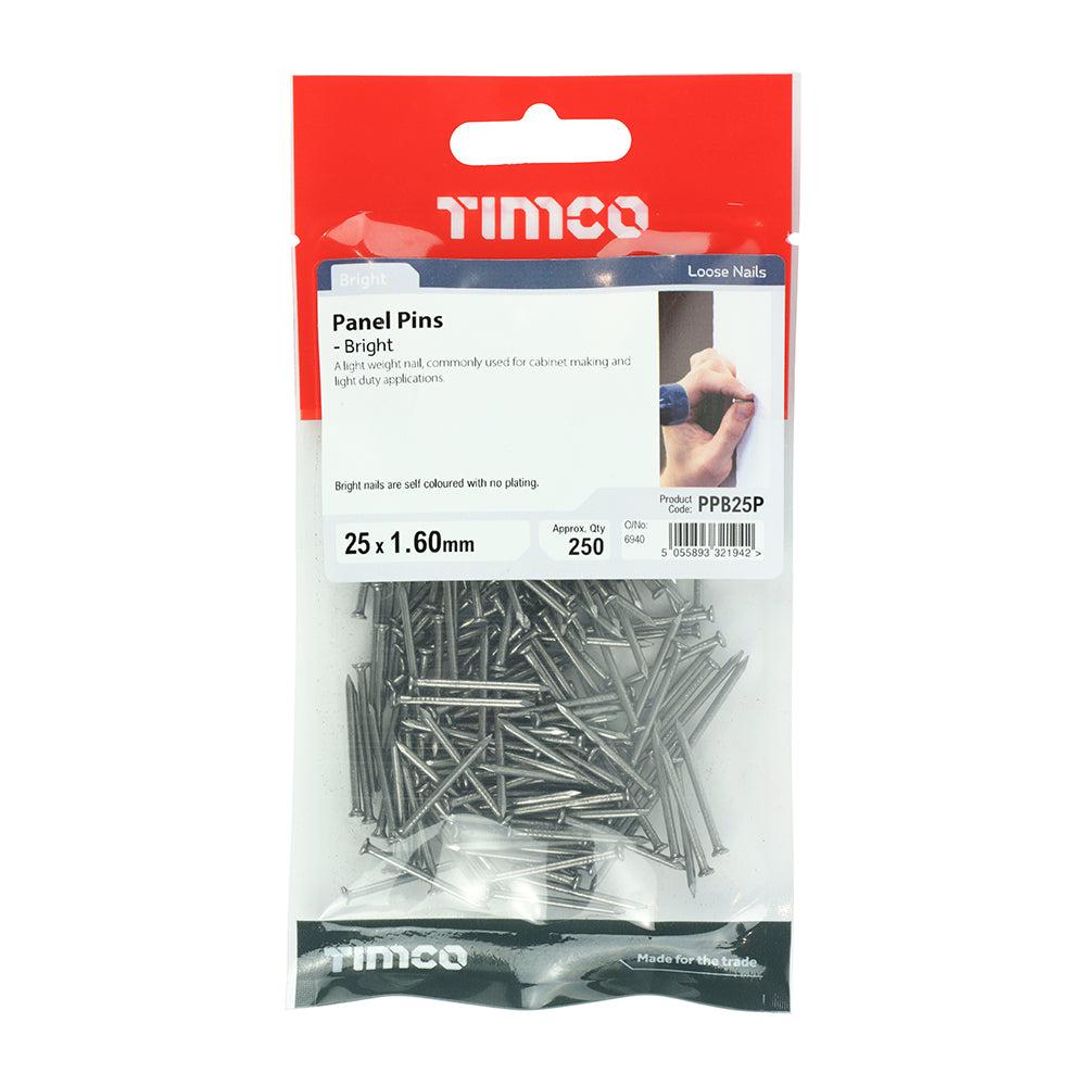 TIMCO Panel Pins Bright - 25 x 1.60 - Image