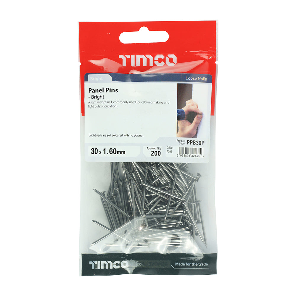 TIMCO Panel Pins Bright - 30 x 1.60 - Image