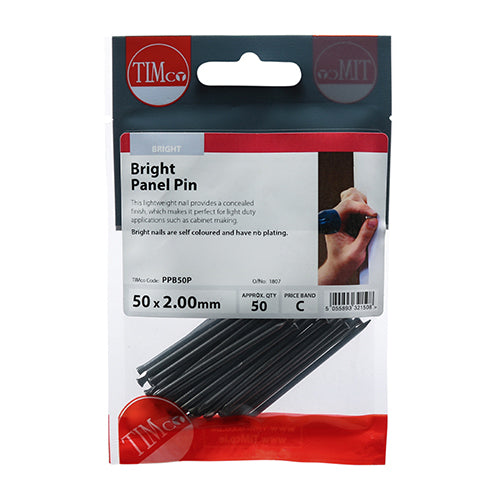 TIMCO Panel Pins Bright - 50 x 2.00 - Image