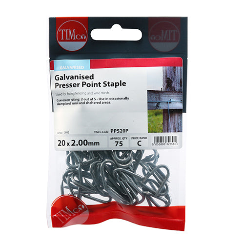 TIMCO Presser Point Staples Galvanised - 20 x 2.00 - Image
