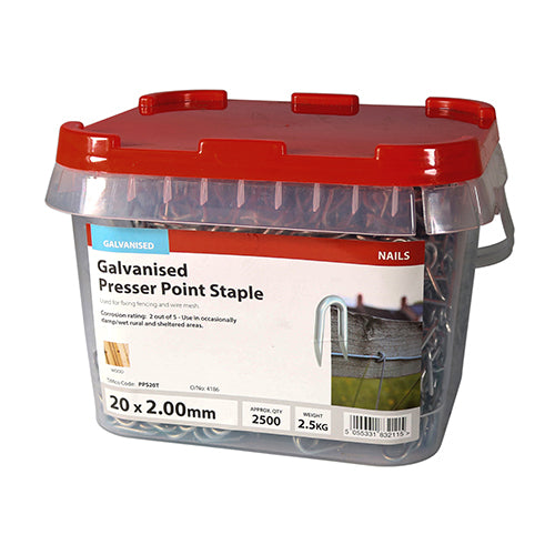 TIMCO Presser Point Staples Galvanised - 20 x 2.00 - Image