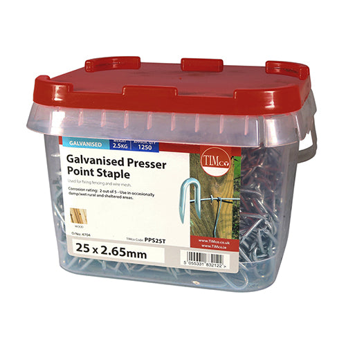 TIMCO Presser Point Staples Galvanised - 25 x 2.65 - Image
