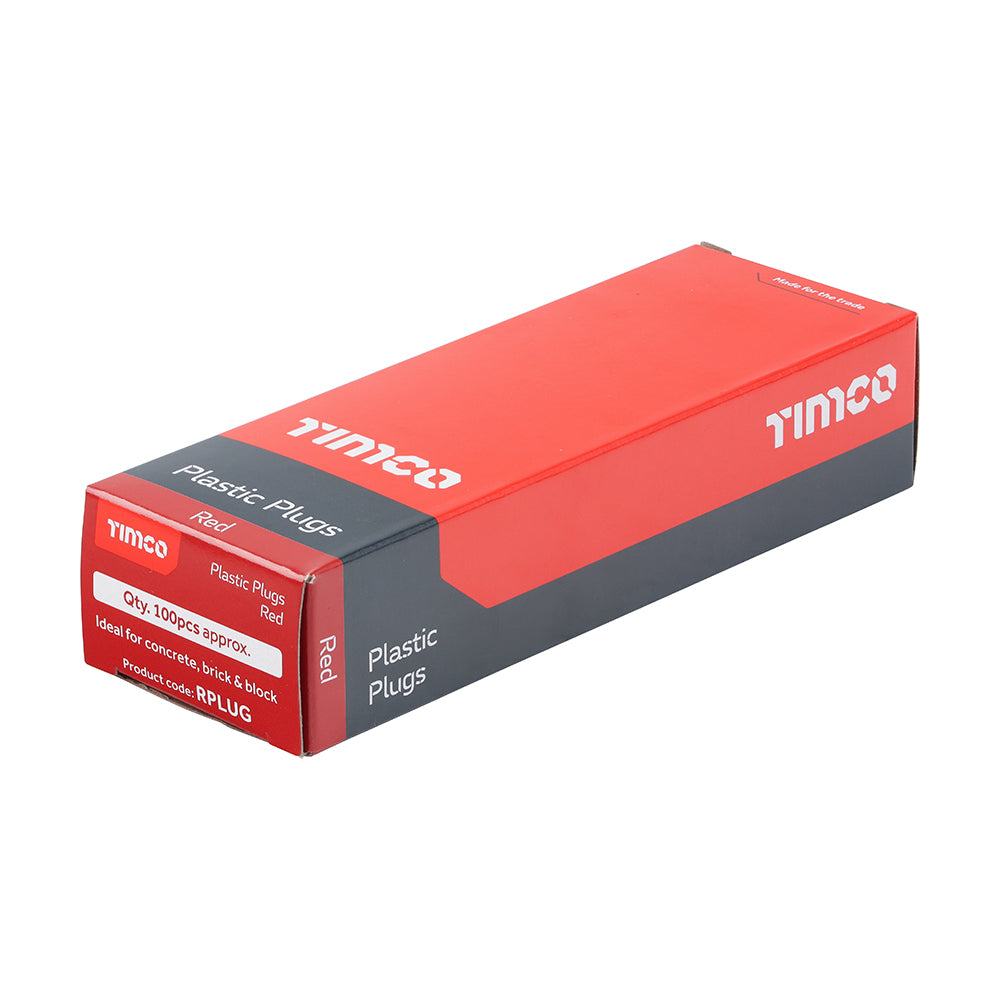 TIMCO Red Plastic Plugs - 30mm - Image