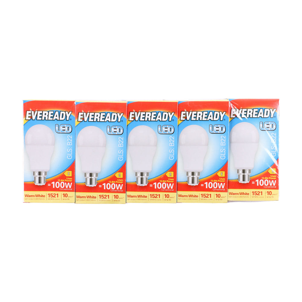 TIMCO Eveready LED GLS Light Bulb - B22 - 1521 Lumen - 13.8W - Warm Light - 1521 Lumen - Image