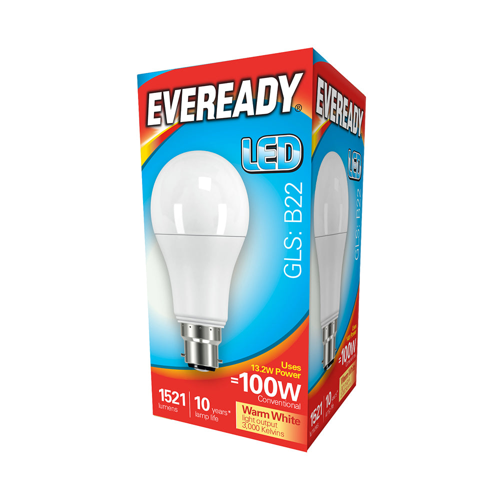 TIMCO Eveready LED GLS Light Bulb - B22 - 1521 Lumen - 13.8W - Warm Light - 1521 Lumen - Image