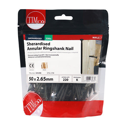 TIMCO Annular Ringshank Nails Sherardised - 50 x 2.65 - Image