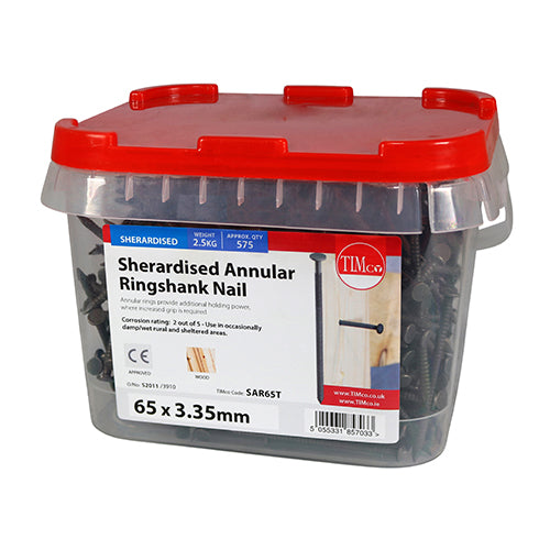 TIMCO Annular Ringshank Nails Sherardised - 65 x 3.35 - Image