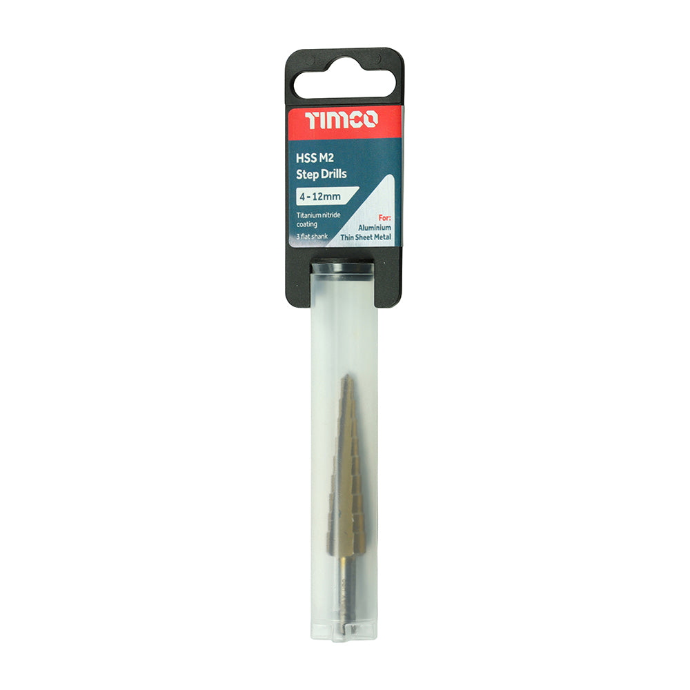 TIMCO Step Drill M2 HSS TiN - 4-12mm - Image