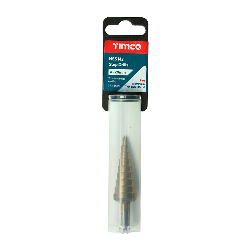 TIMCO Step Drill M2 HSS TiN - 4-20mm - Image
