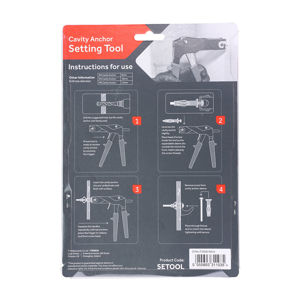 TIMCO Cavity Anchors Setting Tool - Image