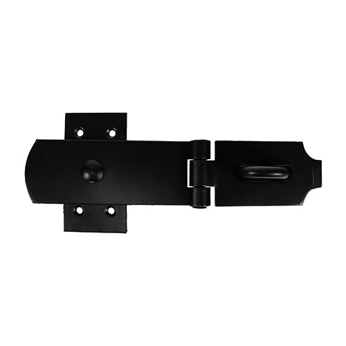 TIMCO Heavy Duty Swivel Pattern Hasp & Staple Bolt On Black - 8" - Image