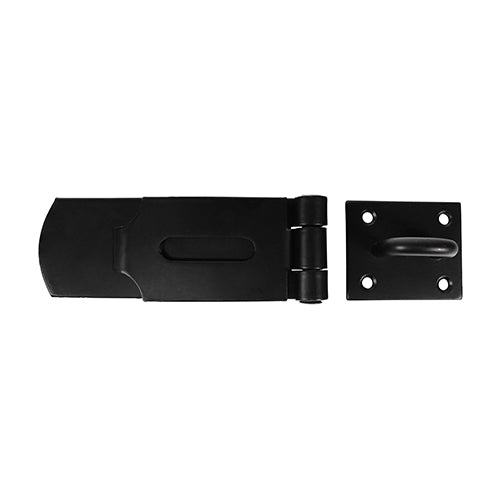 TIMCO Heavy Duty Swivel Pattern Hasp & Staple Bolt On Black - 8" - Image