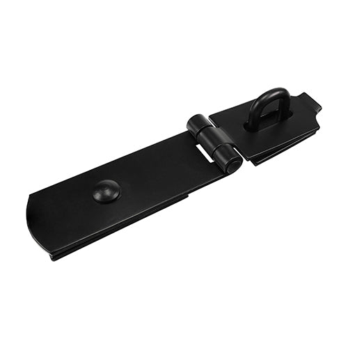 TIMCO Heavy Duty Swivel Pattern Hasp & Staple Bolt On Black - 8" - Image