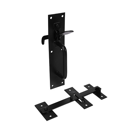 TIMCO Suffolk Latch Medium Duty Black - 205 x 45mm - Image