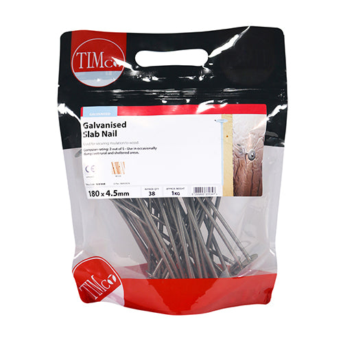 TIMCO Slab Nails Galvanised - 180 x 4.50 - Image