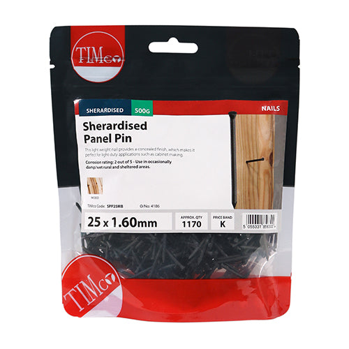 TIMCO Panel Pins Sherardised - 25 x 1.60 - Image
