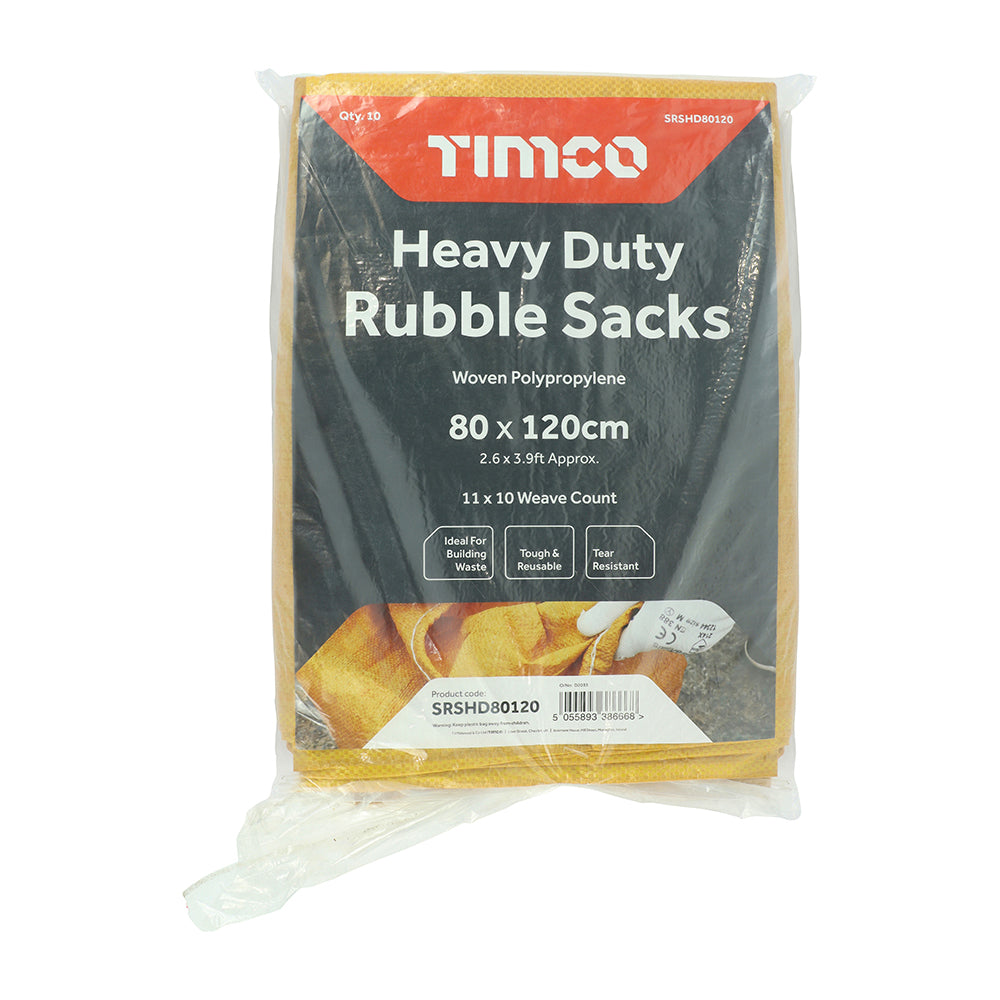 TIMCO Heavy Duty Rubble Sacks - 80 x 120cm - Image
