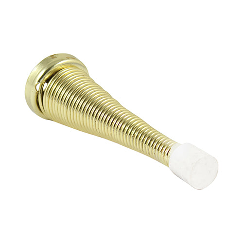 TIMCO Spring Door Stops Electro Brass - 78 x 24 - Image