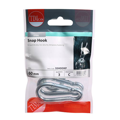 TIMCO Snap Hooks - Steel - 60mm - Image