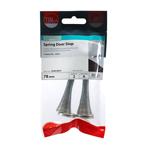 TIMCO Spring Door Stops Nickel - 78 x 24 - Image