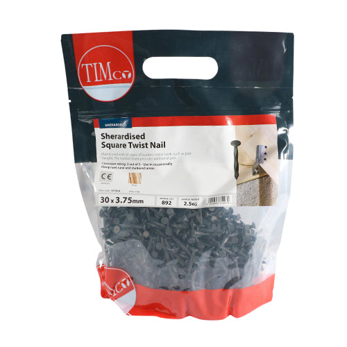 TIMCO Square Twist Nails Sherardised - 30 x 3.75 - Image